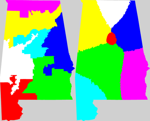 AL current and proposed districting