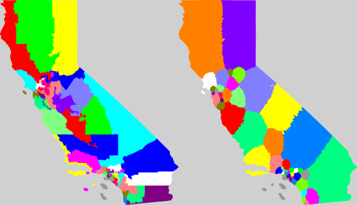 CA current and proposed districting