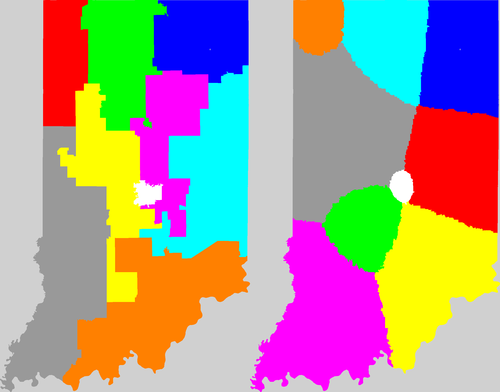 IN current and proposed districting