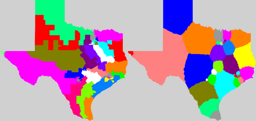 TX current and proposed districting