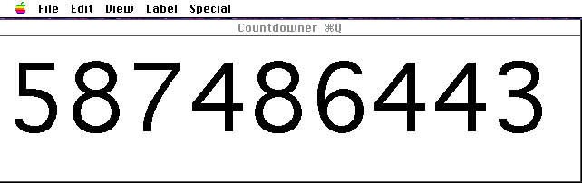 Screenshot of countdowner